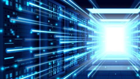 AI powered data center concept Stock Illustration