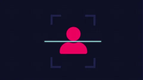 AI-powered deepfake detector scans face in real-time Stock Footage 335262874