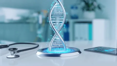 AI powered DNA Sequencing and Medical Technology in a Futuristic Lab Stock Footage 339164271