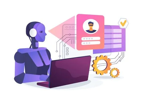 AI-Powered Fraud Detection abstract concept vector illustration. Stock Illustration