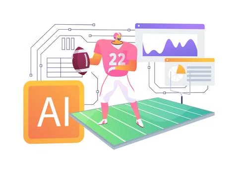 AI-Powered Game Simulations abstract concept vector illustration. Stock Illustration