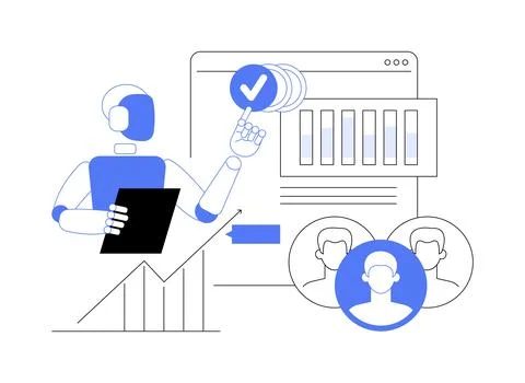 AI-Powered Impact Assessment abstract concept vector illustration. Stock Illustration