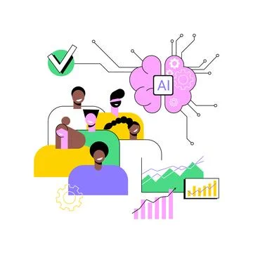 AI-Powered Impact Assessment abstract concept vector illustration. Stock Illustration