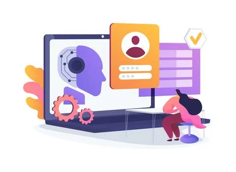 AI-Powered Onboarding Process abstract concept vector illustration. Illustrazione stock