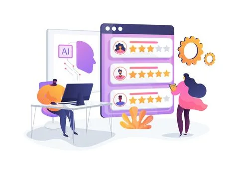 AI-Powered Predictive Customer Sentiment Analysis abstract concept vector イラスト素材