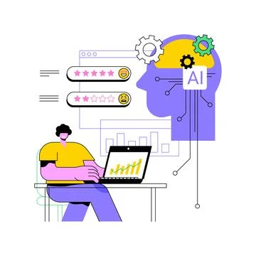 AI-Powered Predictive Customer Sentiment Analysis abstract concept vector イラスト素材