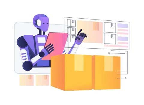 AI-Powered Predictive Stocking abstract concept vector illustration. Stockillustratie