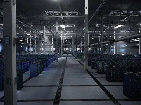 AI powered server room delivering automation capabilities イラスト素材
