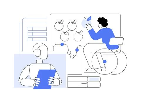 AI-Powered Special Education Support abstract concept vector illustration. Stock Illustration