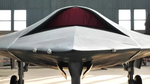 AI powered stealth combat drone Stock Footage 293781578