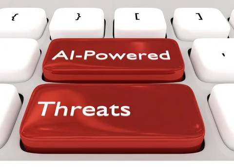 AI-Powered Threats concept Illustrazione stock