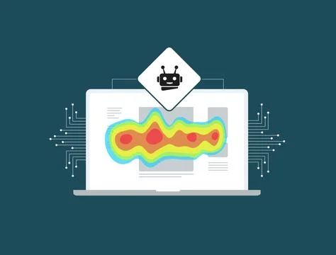 AI-Powered Website Heatmap Analysis. Analyze website heatmaps with AI to 스톡 일러스트