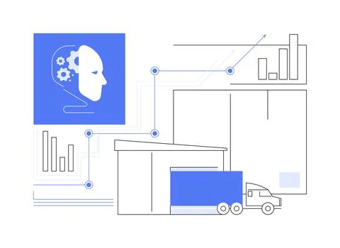 AI-Predictive Demand Analysis abstract concept vector illustration. イラスト素材