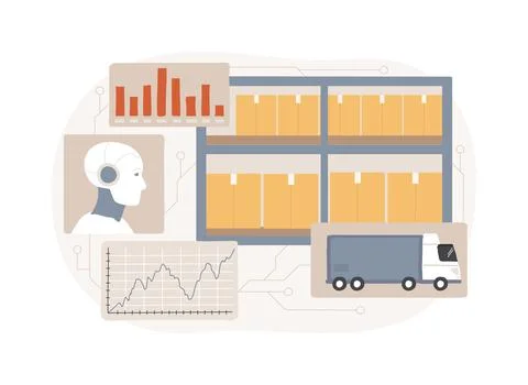 AI-Predictive Demand Analysis abstract concept vector illustration. イラスト素材