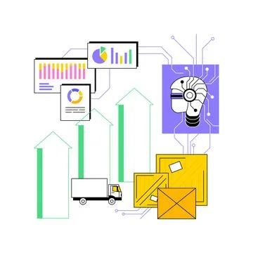 AI-Predictive Demand Analysis abstract concept vector illustration. イラスト素材
