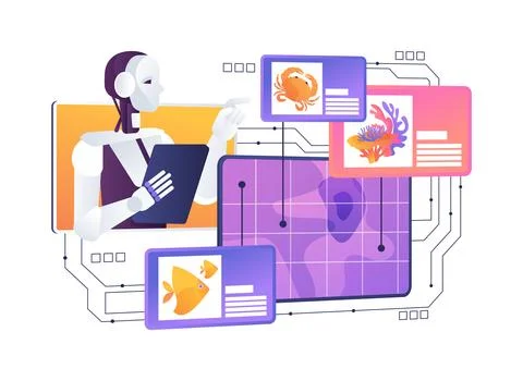 AI-Predictive Habitat Suitability Modeling abstract concept vector illustration. 스톡 일러스트