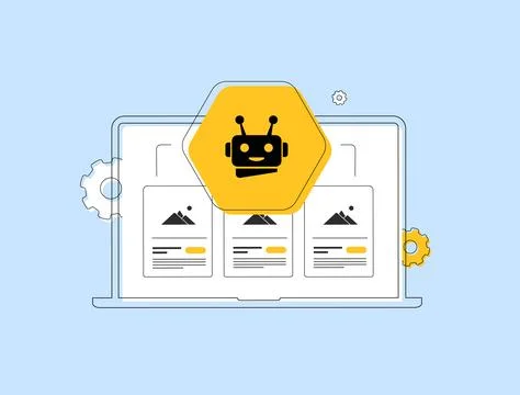 AI predictive product recommendations - customer experience through personalized Stock Illustration