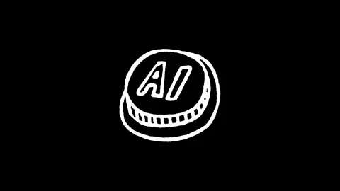 AI Press Button Icon Stock Footage 345595283