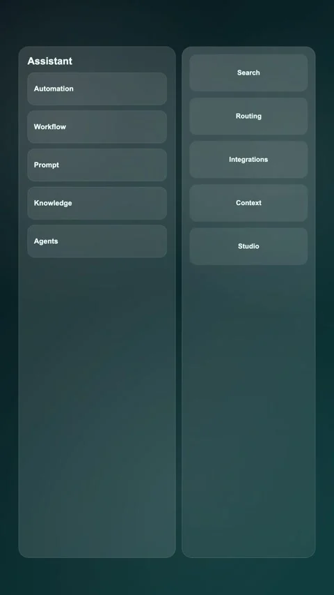 AI Process Builder Premium Gradient SaaS Interface Vertical Animation Stock Footage 345154530