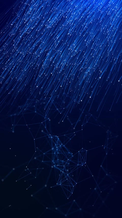 AI Processing Big Data, Quantum Computing, Big Data Flow Visualization, Binary C 스톡 동영상 341902526