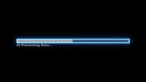 Ai processing data futuristic progress bar. 库存影片 332140368