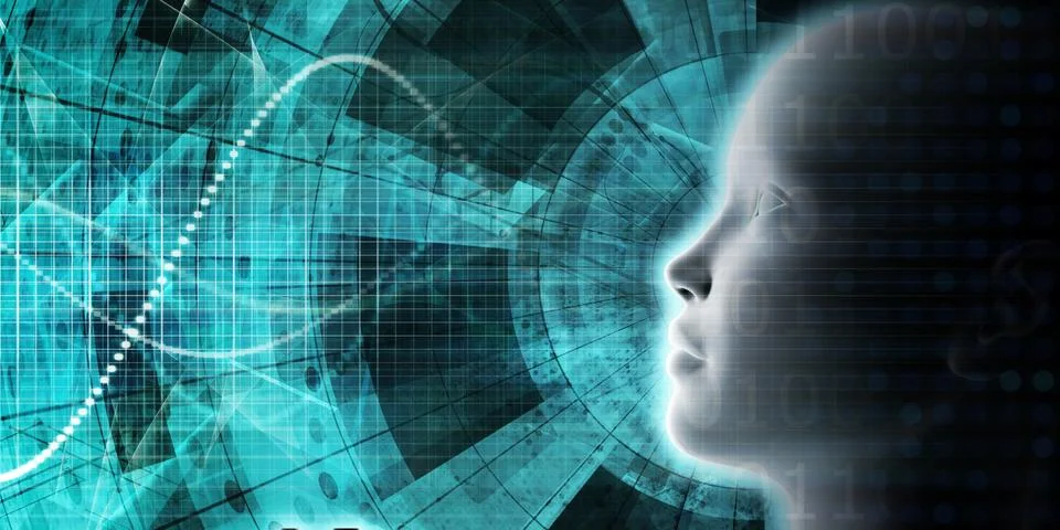 AI Processing Education Deep Learning Stock Illustration