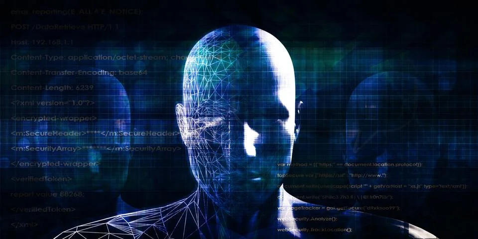 AI Processing Education Deep Learning 스톡 일러스트