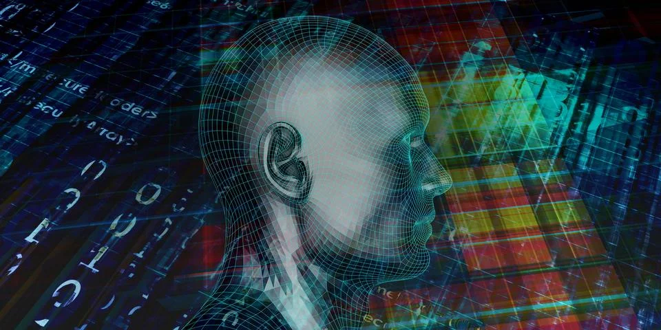 AI Processing Education Deep Learning Stock Illustration