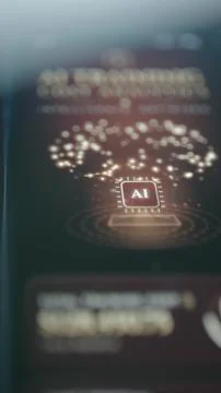 AI Processor Network on Vertical Cost Dashboard 库存照片