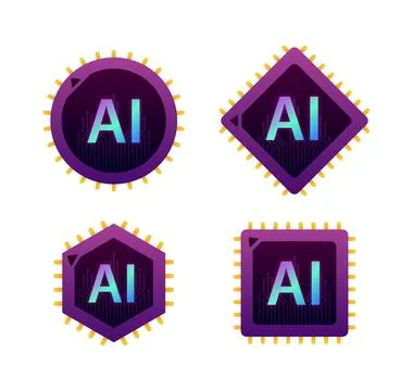 AI processors shaping artificial intelligence technology future Stock-Illustration