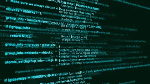AI program code scrolling background Stock Footage 325754021