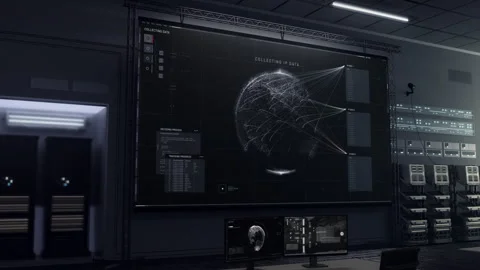 AI program interface finds the ip address of the cyber criminal computer Stock Footage 252220519