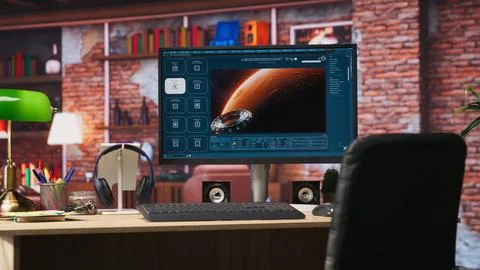 AI program turning text prompt into videos results Stock Photos