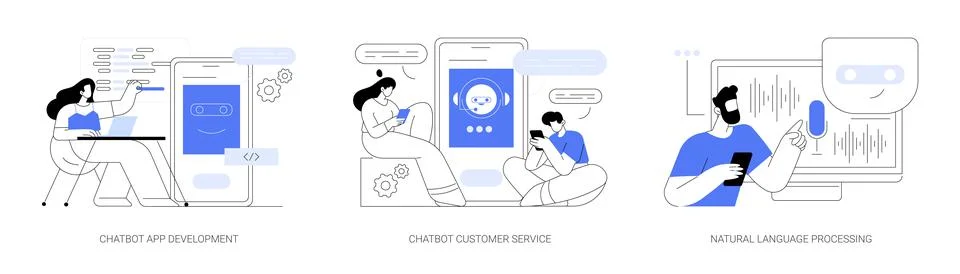 AI programming abstract concept vector illustrations. Stockillustratie