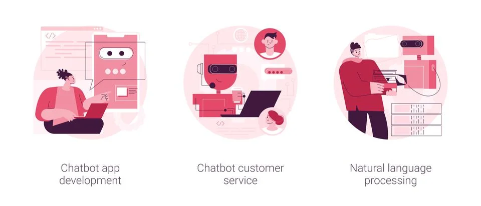 AI programming abstract concept vector illustrations. Stock Illustration