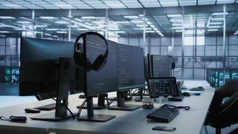 AI programs used in server room to ensure optimal system performance 库存照片