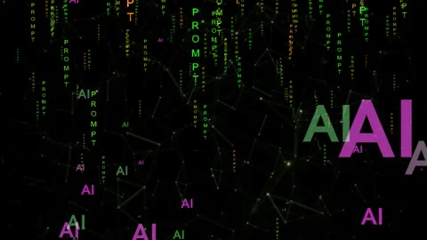 AI prompt computing data code on the web Stock Footage 301020332