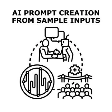 Ai prompt creation from sample inputs concept イラスト素材