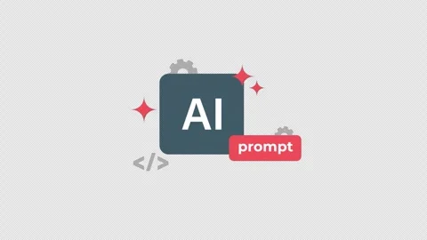 AI Prompt Engineering Concept Animation Video - Transparent Stock Footage 320156448