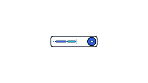 AI Prompt Generation Line Icon Animation Stock Footage 345893908