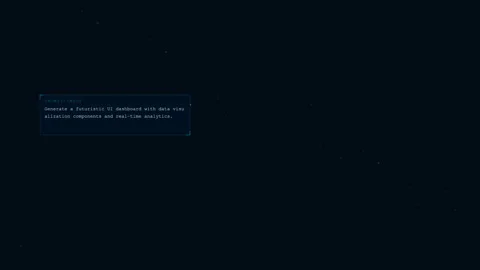 Ai Prompt Input Animation for Futuristic Dashboard Design and Real Time Ana.. Stock Footage 337090171