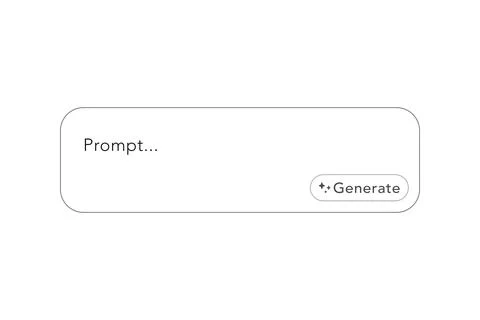 AI Prompt Input Box With Button Vector Illustrazione stock