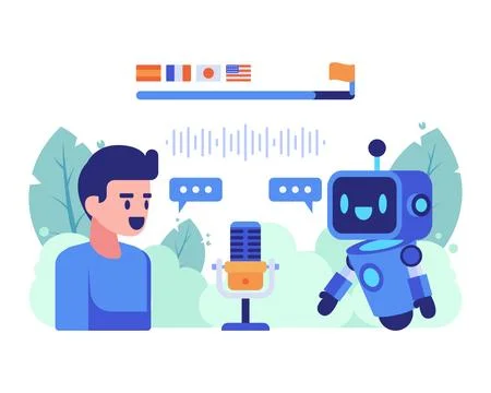 AI Pronunciation Training for Language Learning イラスト素材
