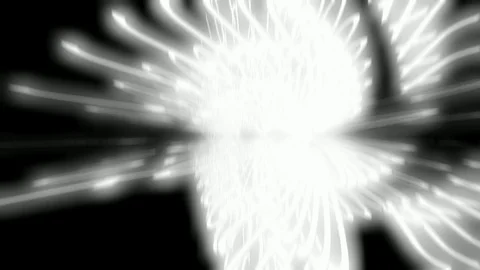 AI propellerheads silver strobing alien particle animation Stock Footage 109216973