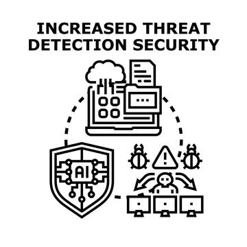 Ai protecting digital data and users from cyber threats Stock Illustration