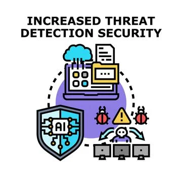 Ai protecting digital data and users from cyber threats Stock Illustration