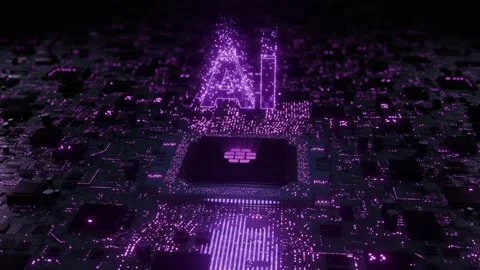 AI Purple Version Stock Footage 307350808