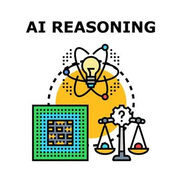 Ai reasoning processing information and making decisions Stock Illustration