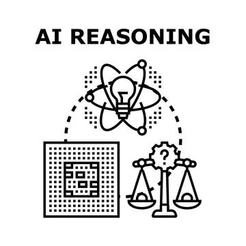 Ai reasoning processing information and making decisions Stock Illustration