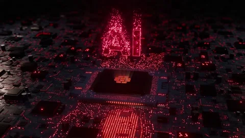 AI Red Version Stock Footage 307350810